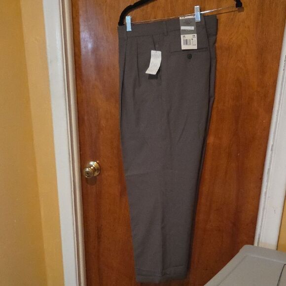 Gray Dress Pants with Straight Leg Design - Picture 1 of 6
